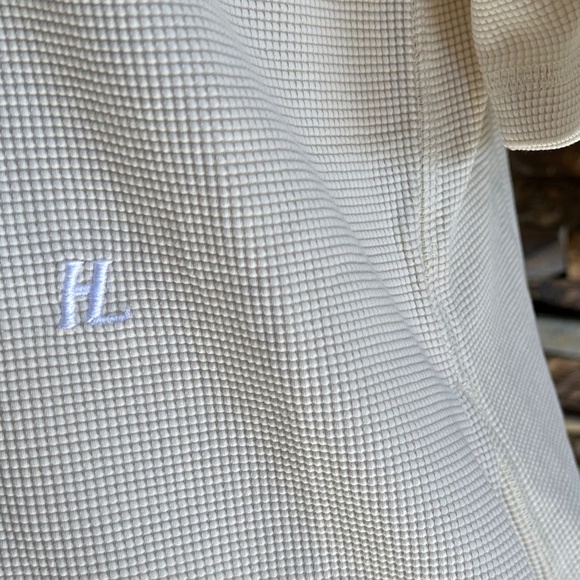 HELMUT LANG Waffle Polo Dress Size Small Color: Winter White - Picture 8 of 14